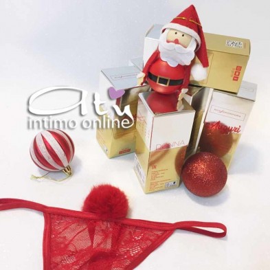 Perizoma a filo Sexy con pom-pom Rosso Rossoporpora - Tzoma