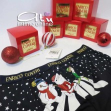 Boxer Natale Rosso e Blu attraversamento strisce Babbo Natale EB1212