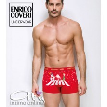 Boxer Natale Rosso e Blu attraversamento strisce Babbo Natale EB1212