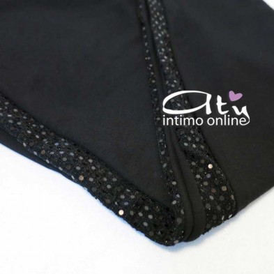 Jadea leggings inserto laterale paillettes Galà