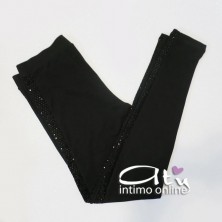 Jadea leggings inserto laterale paillettes Galà