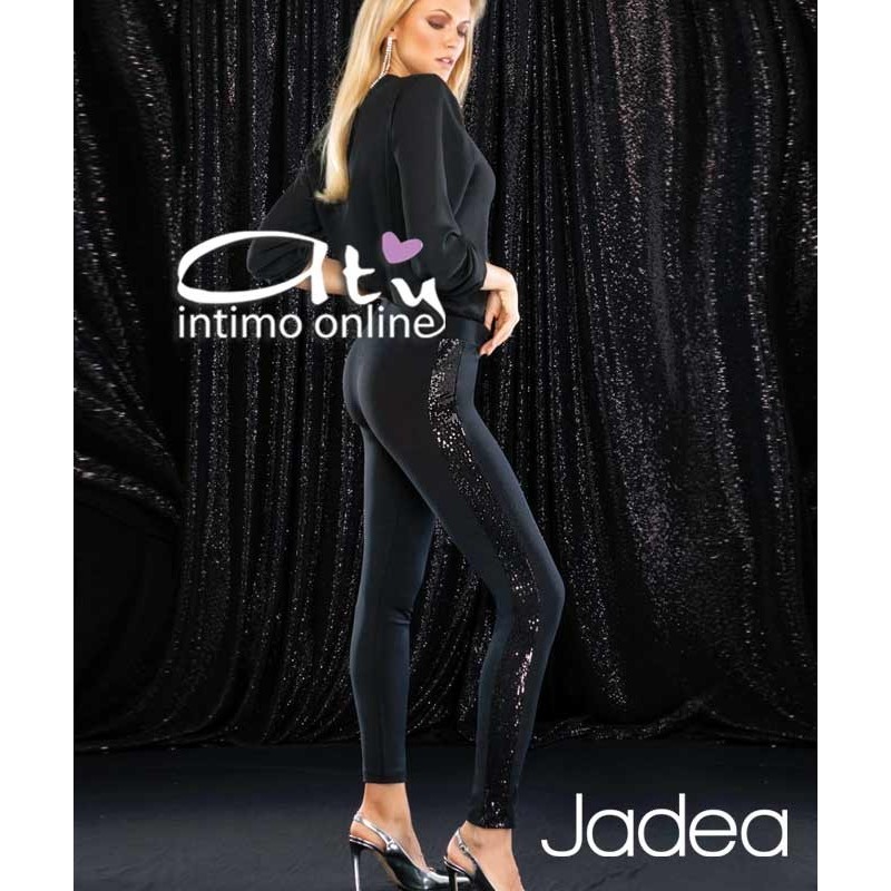 Jadea leggings inserto laterale paillettes Galà