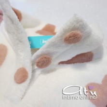 Pigiamada donna in coral panna con bottoni Infiore Big Love