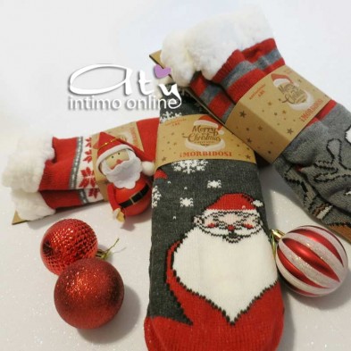 Calza da donna di Natale idea regalo con suola antiscivolo