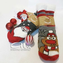 Calza da donna di Natale idea regalo con suola antiscivolo