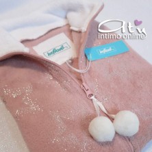 Vestaglia con zip in coral panna o rosa Sparkle Infiore donna