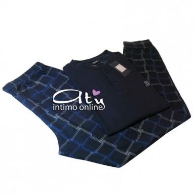 Pigiama estivo Coveri EP1008 tratteggi incrociati Sport - intimo notte uomo