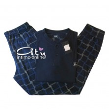 Pigiama estivo Coveri EP1008 tratteggi incrociati Sport - intimo notte uomo