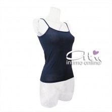 Canottiera intima donna spalla stretta in Bamboo Smeraldo