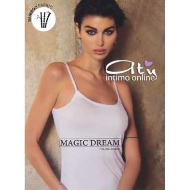 Canottiera intima donna spalla stretta in Bamboo Smeraldo