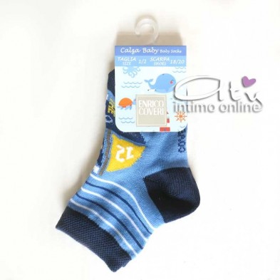 Calzino in cotone bambino Estivo Coveri con cagnolino su barca