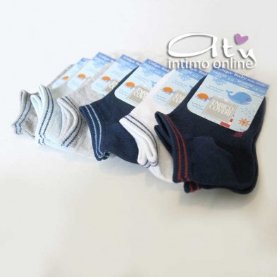 Calzini bambino pedulino in cotone Estivo Coveri Pack 3 PZ