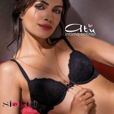 Reggiseno Push-up in pizzo fiori coppa Gel SièLei lingerie donna Allure