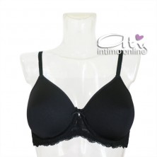 Reggiseno balconetto in pizzo fiori SièLei intimo Allure coppa liscia