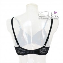 Reggiseno balconetto in pizzo fiori SièLei intimo Allure coppa liscia