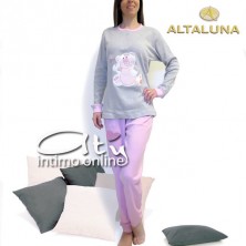 Pigiama donna con orsetto patchwork ALTALUNA PSD562