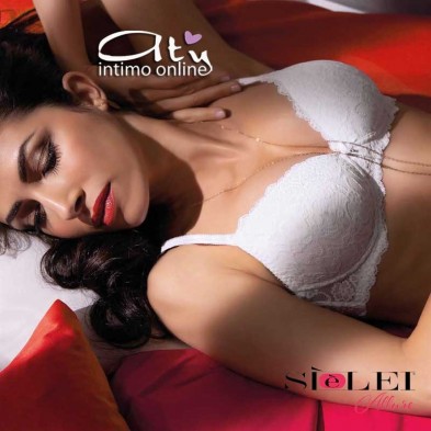 Reggiseno Push-up in pizzo fiori SièLei intimo donna Allure senza ferretto