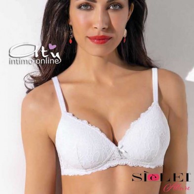 Reggiseno Push-up in pizzo fiori SièLei intimo donna Allure senza ferretto
