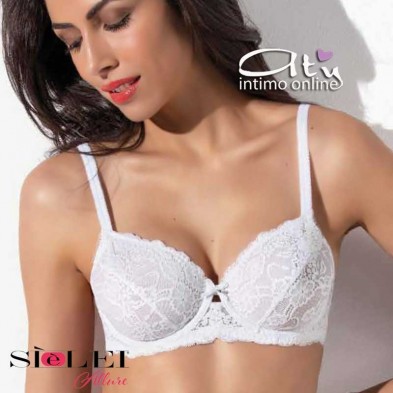 Reggiseno francese con ferretto in pizzo fiori SièLei  intimo Allure Coppa B - C
