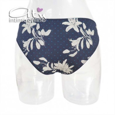 Jadea intimo donna Chic top e mutandine donna pois e fiori cotone e pizzo