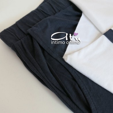 Pigiama Jadea J3137 bianco e blu scuro pigiami donna