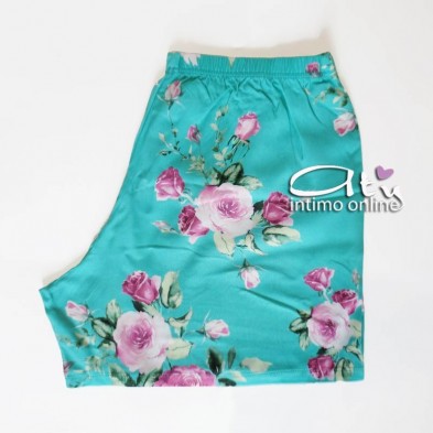 Pigiama donna estivo MagicDream nightwear fibra bambù pantaloncino floreale