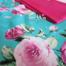 Pigiama donna estivo MagicDream nightwear fibra bambù pantaloncino floreale