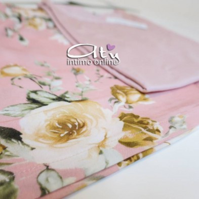 Pigiama donna estivo MagicDream nightwear fibra bambù pantaloncino floreale