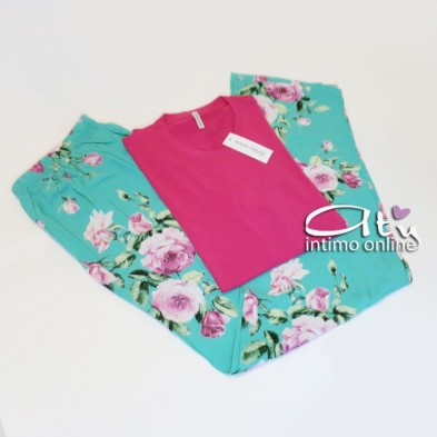 Pigiama estivo donna MagicDream nightwear bambù pantalone lungo mussola