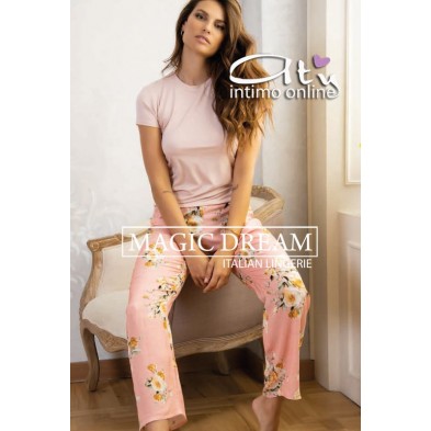 Pigiama estivo donna MagicDream nightwear bambù pantalone lungo mussola