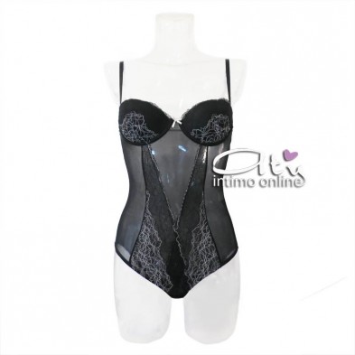 Jadea body intimo donna Chic in tulle coppe balconetto