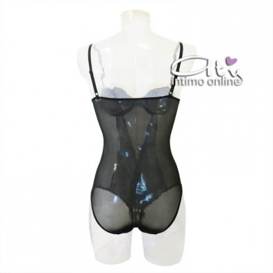 Jadea body intimo donna Chic in tulle coppe balconetto