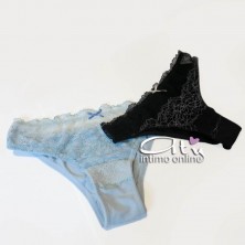 brasiliana intimo Jadea con balza di lace a 2 nuance 