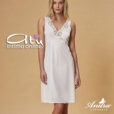 sottoveste bianca seta e nera Andra Lingerie 84 spalla larga con pizzo