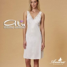 sottoveste bianca seta nera Andra Lingerie 80 spalla larga con pizzo