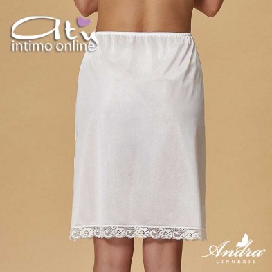 Sottogonna microfibra con bordo pizzo Andra Lingerie 682