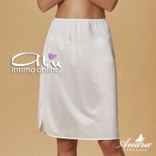 Andra Lingerie 025 Sottogonna bianca nera grigia seta donna con bordo liscio