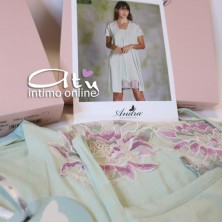 Camicia da notte + vestaglia estiva Andra Lingerie made in Italy