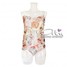 Jadea Chic top + mutandina donna tulle floreale