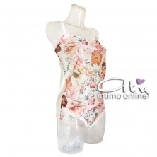 Jadea Chic top + mutandina donna tulle floreale