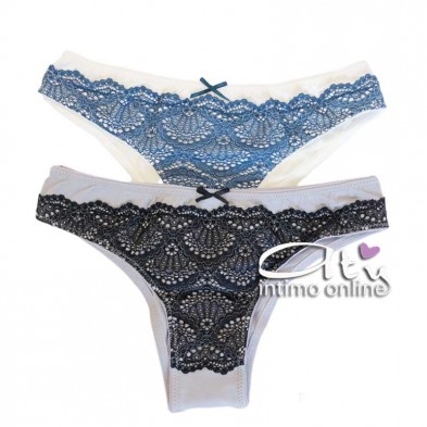 Brasiliana slip Jadea Chic con pizzo ricamato