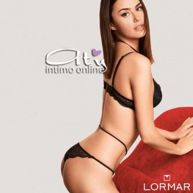 Lormar completo rosso con reggiseno e brasiliana sexy