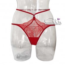 Lormar completo rosso con reggiseno e brasiliana sexy