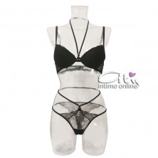 Lormar completo rosso con reggiseno e brasiliana sexy