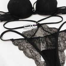 Lormar completo rosso con reggiseno e brasiliana sexy