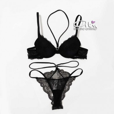 Lormar completo rosso con reggiseno e brasiliana sexy