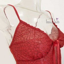 Jadea babydoll rosso sparkle Christmas + brasiliano