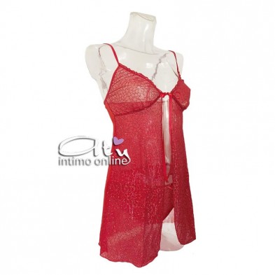 Jadea babydoll rosso sparkle Christmas + brasiliano