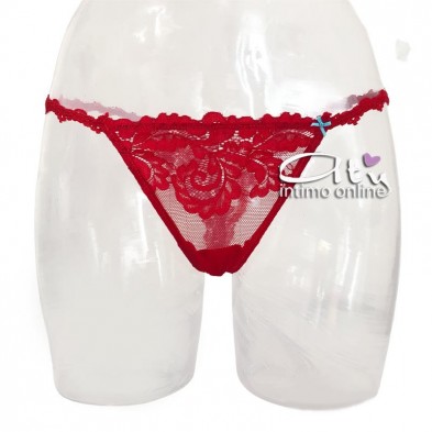 Completo con reggiseno Pushup rosso Infiore