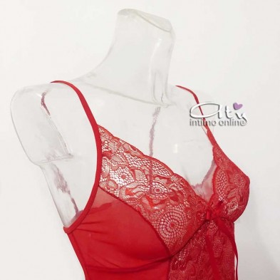 Jadea babydoll rosso Christmas + perizoma